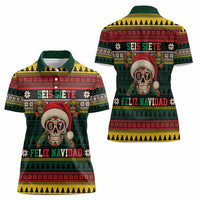 Mexican SEIS Siete 67 Meme Women Polo Shirt Feliz Navidad Mexico - Wonder Print Shop