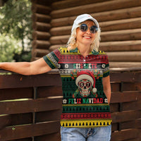 Mexican SEIS Siete 67 Meme Women Polo Shirt Feliz Navidad Mexico - Wonder Print Shop