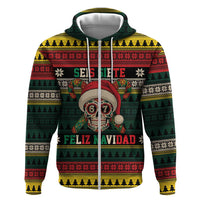 Mexican SEIS Siete 67 Meme Zip Hoodie Feliz Navidad Mexico - Wonder Print Shop