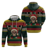 Mexican SEIS Siete 67 Meme Zip Hoodie Feliz Navidad Mexico - Wonder Print Shop