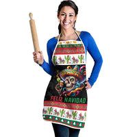 Mexican Sugar Skull Apron Feliz Navidad Mexico - Wonder Print Shop