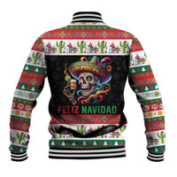Mexican Sugar Skull Baseball Jacket Feliz Navidad Mexico - Wonder Print Shop