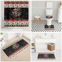 Mexican Sugar Skull Bathroom Set Feliz Navidad Mexico - Wonder Print Shop