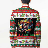 Mexican Sugar Skull Blazer Feliz Navidad Mexico - Wonder Print Shop