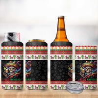 Mexican Sugar Skull 4 in 1 Can Cooler Tumbler Feliz Navidad Mexico - Wonder Print Shop