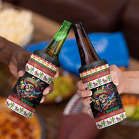 Mexican Sugar Skull 4 in 1 Can Cooler Tumbler Feliz Navidad Mexico - Wonder Print Shop