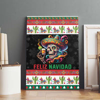 Mexican Sugar Skull Canvas Wall Art Feliz Navidad Mexico - Wonder Print Shop