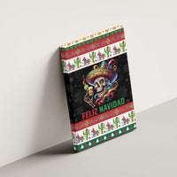 Mexican Sugar Skull Canvas Wall Art Feliz Navidad Mexico - Wonder Print Shop