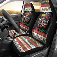 Mexican Sugar Skull Car Seat Cover Feliz Navidad Mexico - Wonder Print Shop