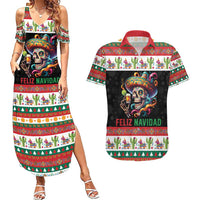 Mexican Sugar Skull Couples Matching Summer Maxi Dress and Hawaiian Shirt Feliz Navidad Mexico - Wonder Print Shop