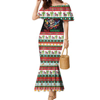 Mexican Sugar Skull Family Matching Mermaid Dress and Hawaiian Shirt Feliz Navidad Mexico - Wonder Print Shop