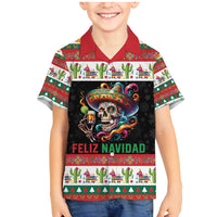 Mexican Sugar Skull Family Matching Mermaid Dress and Hawaiian Shirt Feliz Navidad Mexico - Wonder Print Shop