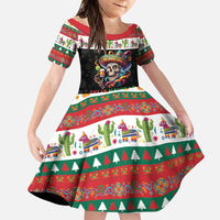 Mexican Sugar Skull Family Matching Puletasi and Hawaiian Shirt Feliz Navidad Mexico - Wonder Print Shop