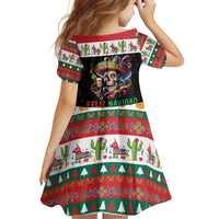 Mexican Sugar Skull Family Matching Puletasi and Hawaiian Shirt Feliz Navidad Mexico - Wonder Print Shop
