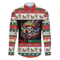 Mexican Sugar Skull Family Matching Puletasi and Hawaiian Shirt Feliz Navidad Mexico - Wonder Print Shop