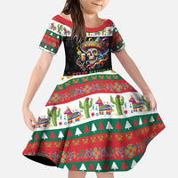 Mexican Sugar Skull Family Matching Summer Maxi Dress and Hawaiian Shirt Feliz Navidad Mexico - Wonder Print Shop
