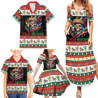 Mexican Sugar Skull Family Matching Summer Maxi Dress and Hawaiian Shirt Feliz Navidad Mexico - Wonder Print Shop