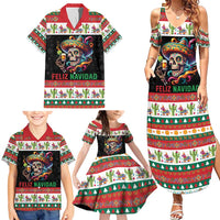 Mexican Sugar Skull Family Matching Summer Maxi Dress and Hawaiian Shirt Feliz Navidad Mexico - Wonder Print Shop