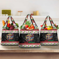 Mexican Sugar Skull Grocery Bag Feliz Navidad Mexico - Wonder Print Shop