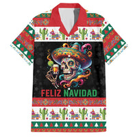 Mexican Sugar Skull Hawaiian Shirt Feliz Navidad Mexico - Wonder Print Shop