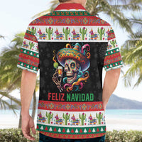 Mexican Sugar Skull Hawaiian Shirt Feliz Navidad Mexico - Wonder Print Shop