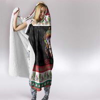 Mexican Sugar Skull Hooded Blanket Feliz Navidad Mexico - Wonder Print Shop