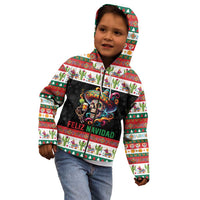 Mexican Sugar Skull Kid Hoodie Feliz Navidad Mexico - Wonder Print Shop