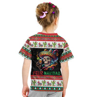 Mexican Sugar Skull Kid T Shirt Feliz Navidad Mexico - Wonder Print Shop