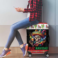 Mexican Sugar Skull Luggage Cover Feliz Navidad Mexico - Wonder Print Shop
