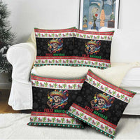 Mexican Sugar Skull Pillow Cover Feliz Navidad Mexico - Wonder Print Shop