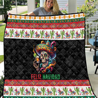 Mexican Sugar Skull Quilt Feliz Navidad Mexico - Wonder Print Shop