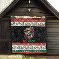 Mexican Sugar Skull Quilt Feliz Navidad Mexico - Wonder Print Shop