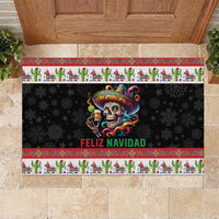 Mexican Sugar Skull Rubber Doormat Feliz Navidad Mexico - Wonder Print Shop