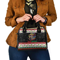 Mexican Sugar Skull Shoulder Handbag Feliz Navidad Mexico - Wonder Print Shop