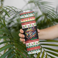 Mexican Sugar Skull Skinny Tumbler Feliz Navidad Mexico - Wonder Print Shop