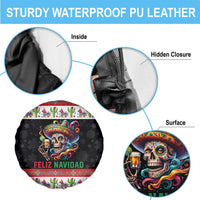 Mexican Sugar Skull Spare Tire Cover Feliz Navidad Mexico - Wonder Print Shop