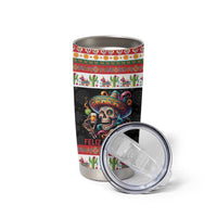 Mexican Sugar Skull Tumbler Cup Feliz Navidad Mexico - Wonder Print Shop