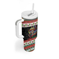 Mexican Sugar Skull Tumbler With Handle Feliz Navidad Mexico - Wonder Print Shop