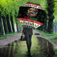 Mexican Sugar Skull Umbrella Feliz Navidad Mexico - Wonder Print Shop