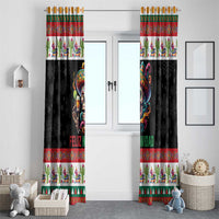 Mexican Sugar Skull Window Curtain Feliz Navidad Mexico - Wonder Print Shop