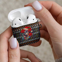 Mexican Sugar Skull Lady Christmas AirPods Case Feliz Navidad Mexico - Wonder Print Shop