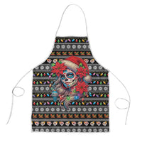 Mexican Sugar Skull Lady Christmas Apron Feliz Navidad Mexico - Wonder Print Shop