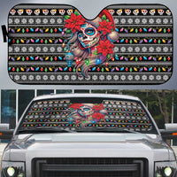 Mexican Sugar Skull Lady Christmas Auto Sun Shade Feliz Navidad Mexico - Wonder Print Shop