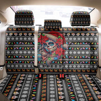 Mexican Sugar Skull Lady Christmas Back Car Seat Cover Feliz Navidad Mexico - Wonder Print Shop