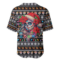 Mexican Sugar Skull Lady Christmas Baseball Jersey Feliz Navidad Mexico - Wonder Print Shop