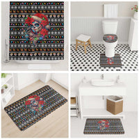 Mexican Sugar Skull Lady Christmas Bathroom Set Feliz Navidad Mexico - Wonder Print Shop