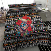 Mexican Sugar Skull Lady Christmas Bedding Set Feliz Navidad Mexico - Wonder Print Shop