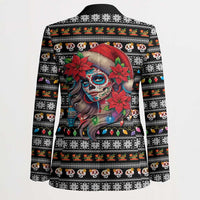 Mexican Sugar Skull Lady Christmas Blazer Feliz Navidad Mexico - Wonder Print Shop