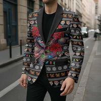 Mexican Sugar Skull Lady Christmas Blazer Feliz Navidad Mexico - Wonder Print Shop