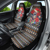 Mexican Sugar Skull Lady Christmas Car Seat Cover Feliz Navidad Mexico - Wonder Print Shop